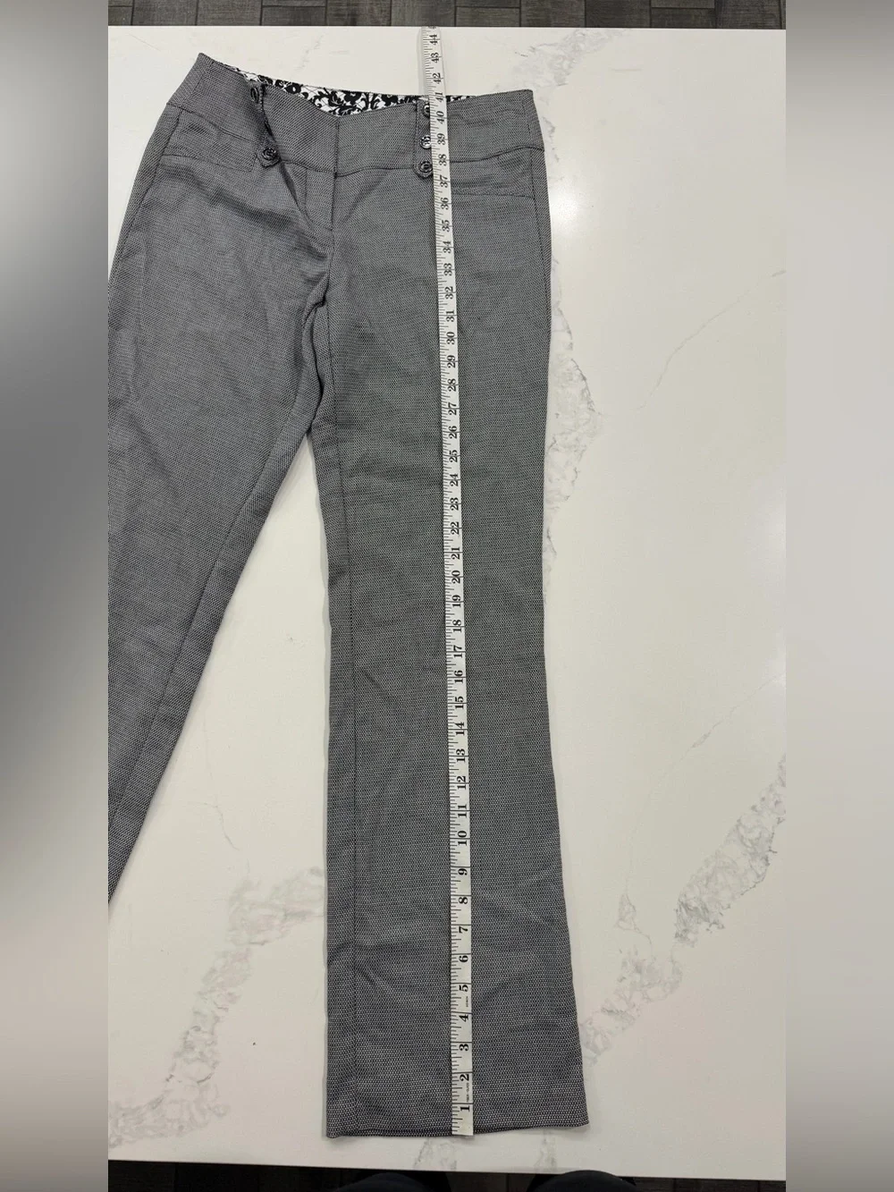 Joe B Men's Gray Dress Pants - Subtle Pattern